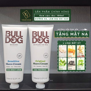 [Tặng Mặt Nạ] Kem cạo râu Bulldog Sensitive Shave Cream – 100ml - Chính hãng UK