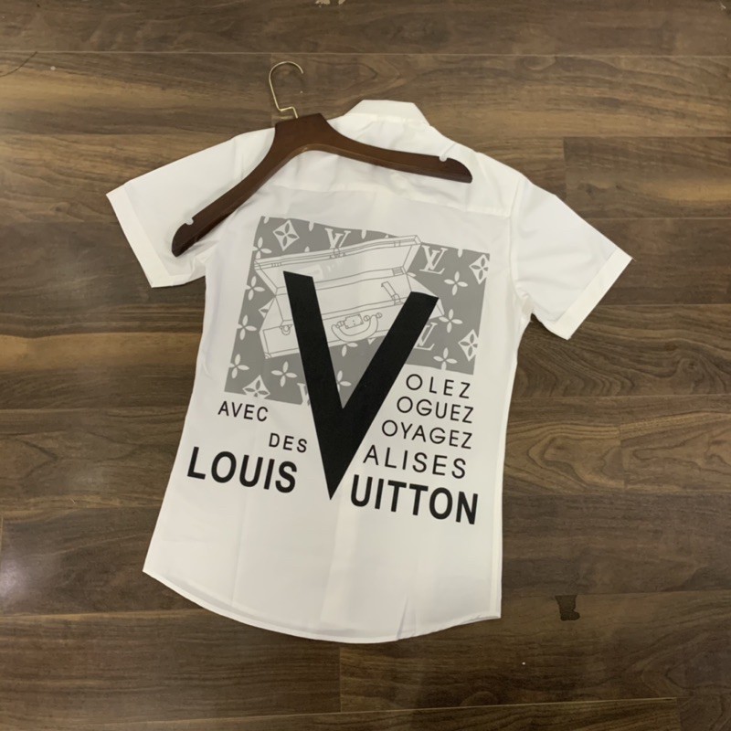 Áo Sơ Mi Cộc Tay Nam Dập Chữ Hai Mặt Cao Cấp | BigBuy360 - bigbuy360.vn