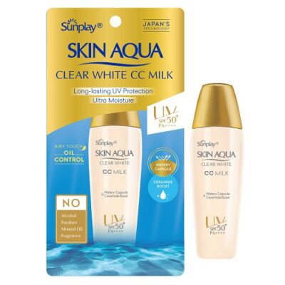 Sữa Chống Nắng Tạo Nền Sunplay Skin Aqua Clear White CC Milk 25g