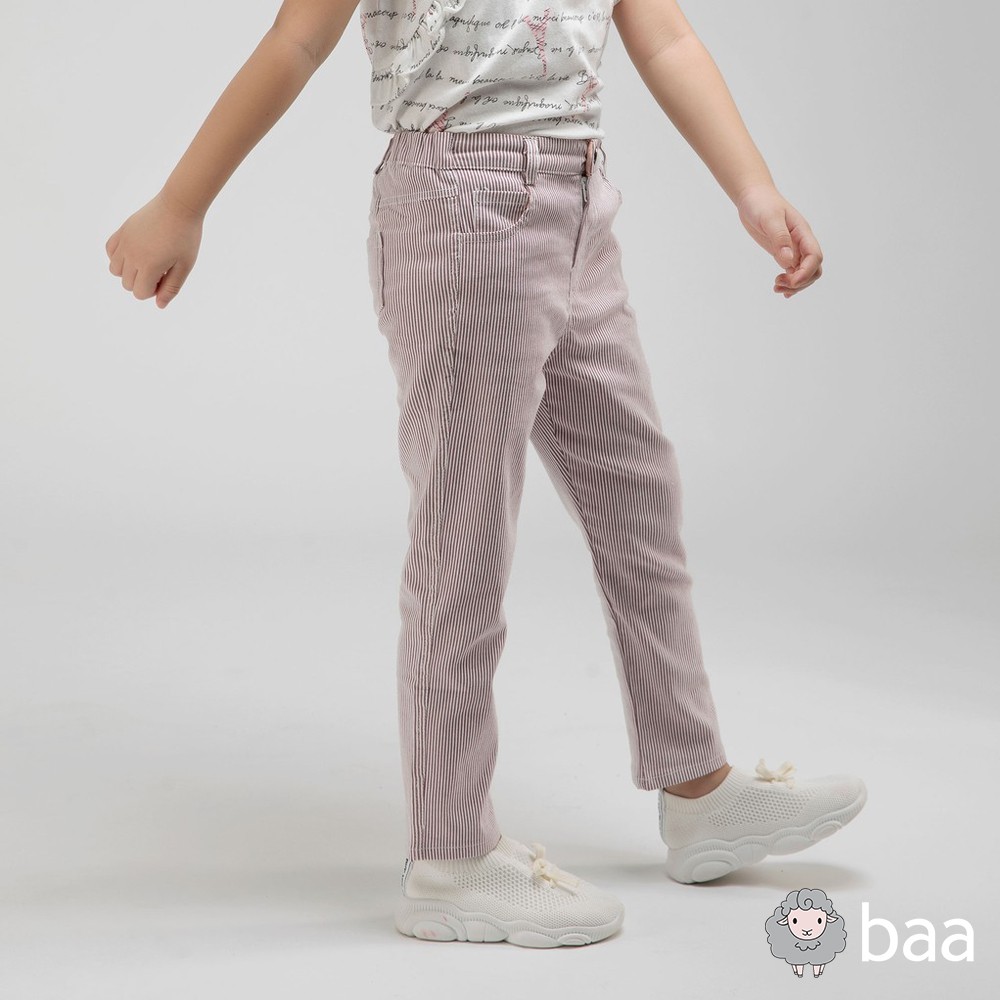 Quần dài kaki BAA BABY kẻ sọc tím hồng cho bé gái - GT-QU13D-004SO