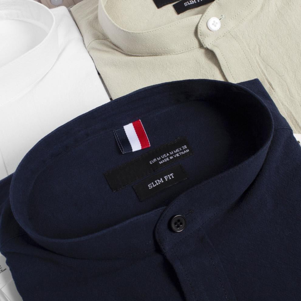 Áo sơ mi Đũi cổ tàu Galvin chất cotton đũi co giãn mát mịn chống nhăn co giãn SMGV135 - Leo Vatino | BigBuy360 - bigbuy360.vn