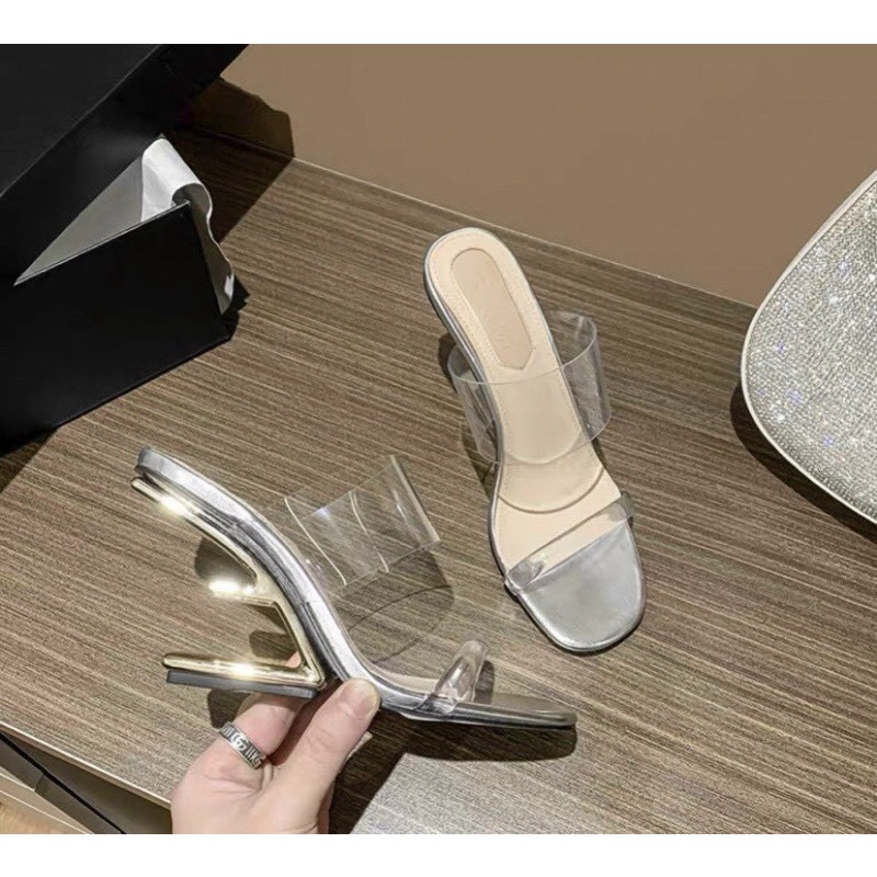 Guốc 2 quai mica gót mới FD fullbox