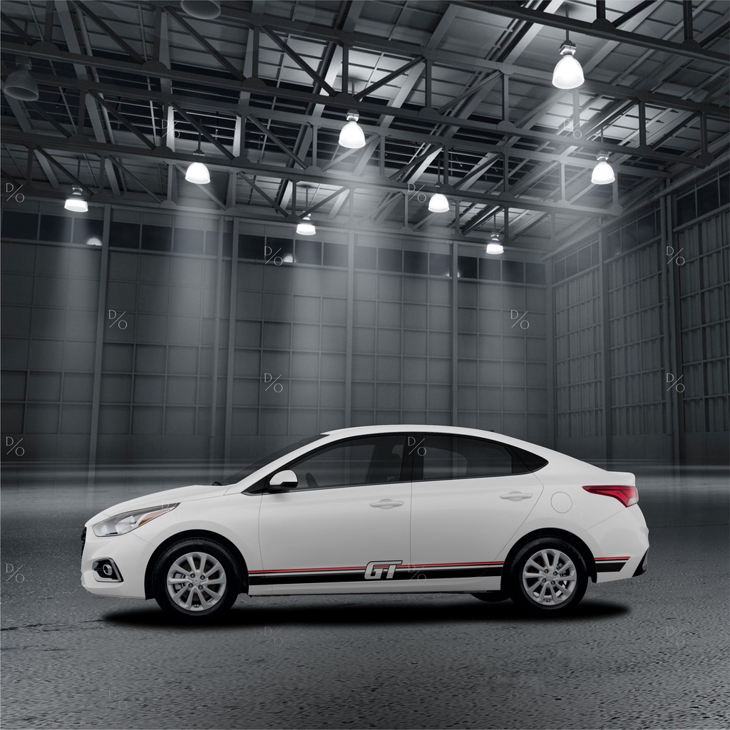 Tem sườn dán xe Hyundai Accent HA-013 - Thiết kế tem theo yêu cầu