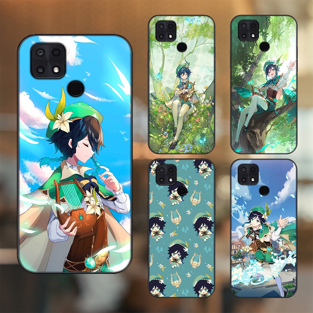 Ốp lưng Xiaomi Poco C40 viền đen in hình Venti Genshin Impact