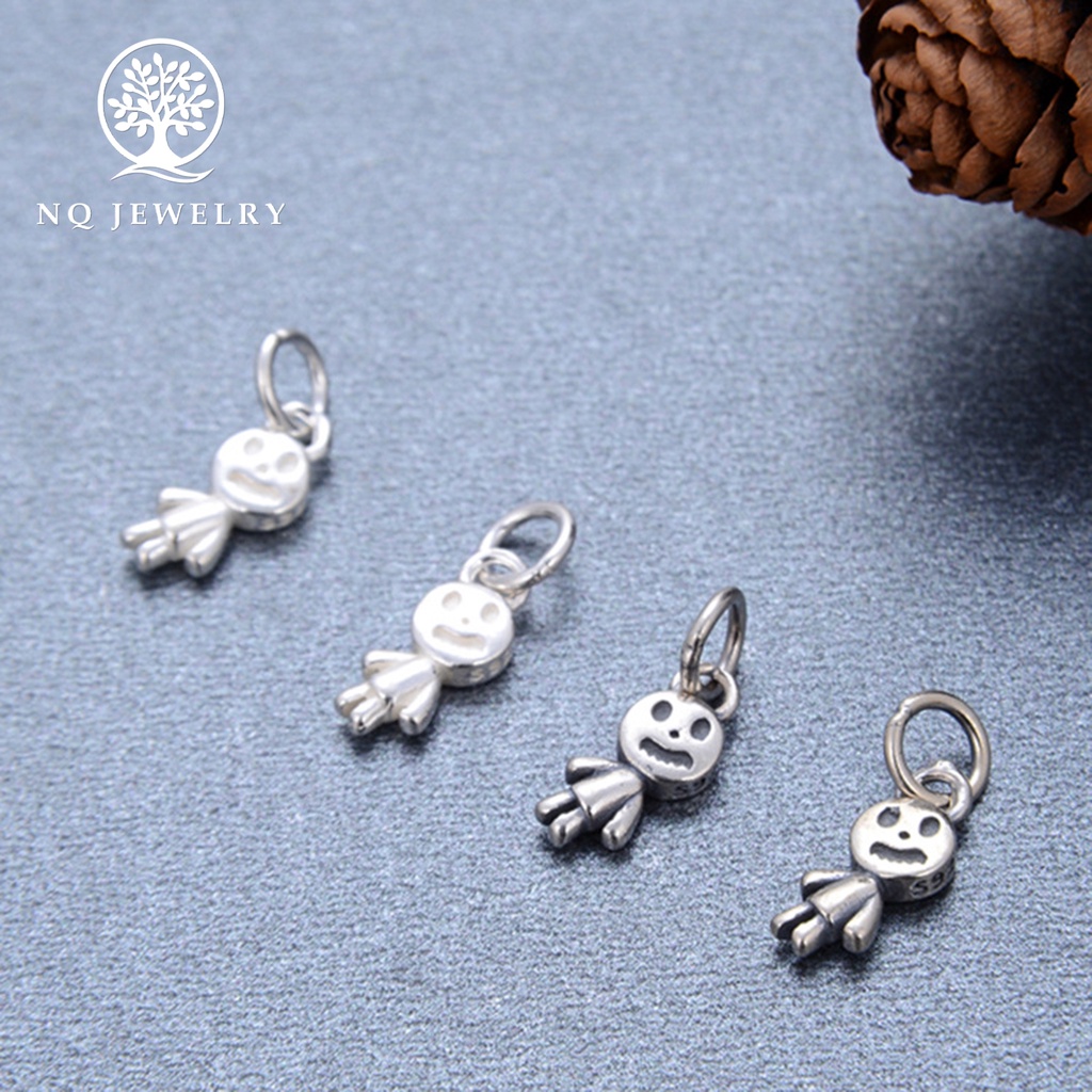 Charm bạc hình búp bê treo - NQ Jewelry