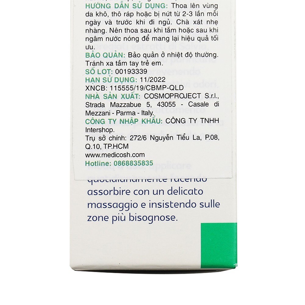 BÔI NỨT GÓT CHÂN DẠNG gel Medicosh Callucare 50ml