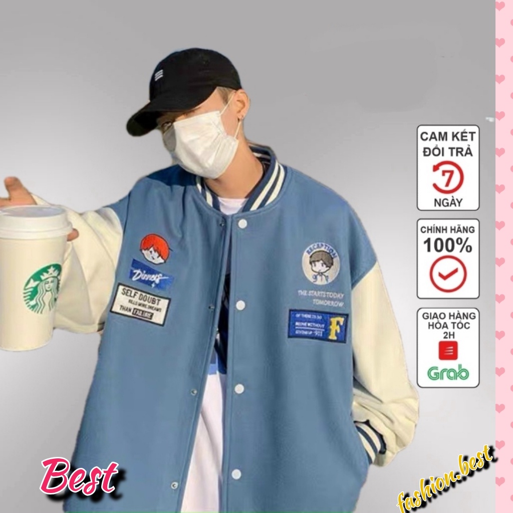 Áo Khoác bomber nỉ cao cấp  trần bông dày mịn form Unisex nam nữ, fashion best