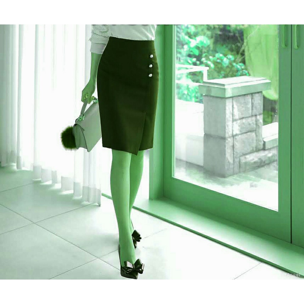 Chân váy bút chì 👗hàng thiết kế 💄 váy nữ xẻ trước chất liệu vải nhập co giản tốt MS22😘 | BigBuy360 - bigbuy360.vn