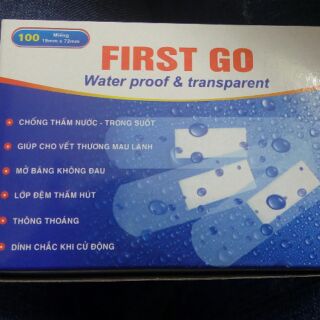Băng dán trong First go hộp 100 miếng