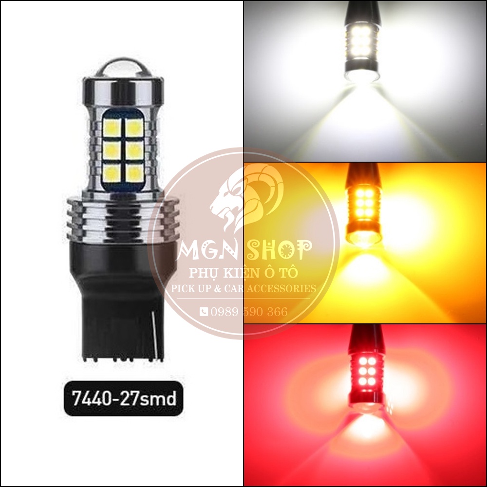 LED [T20 7440/7443] [27 Chip Led SMD] [01 bóng] dành cho ô tô xe máy