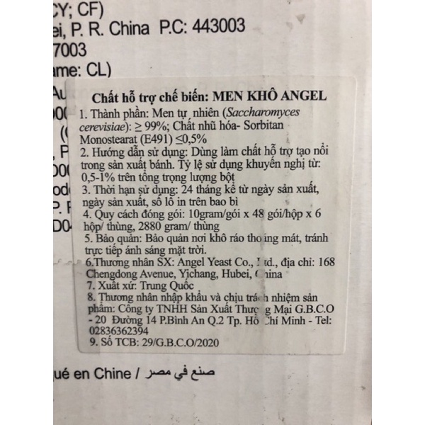 Men khô nhạt Angel gói 10g