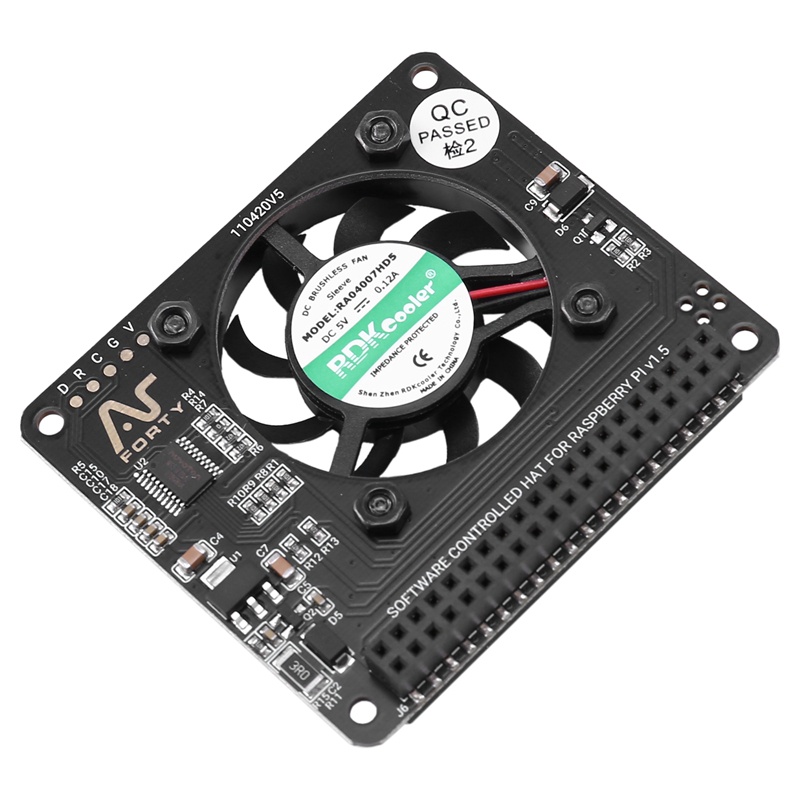 Quạt Làm Mát 40mm / 40mm Tùy Chỉnh Tốc Độ Kèm Quạt Lớn Chuyên Dụng Cho Raspberry Pi 4 / 3