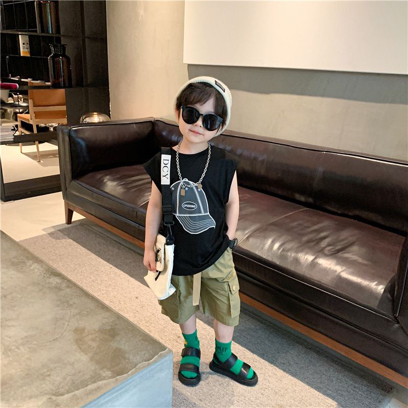 Áo thun sát nách bé trai, áo phông Hàn Quốc