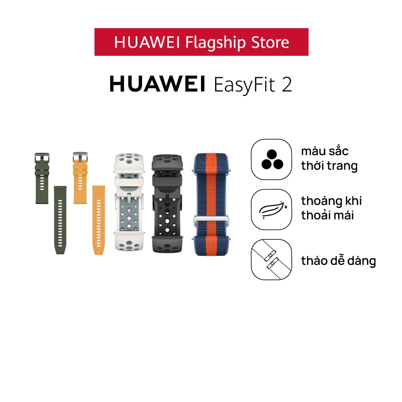 Dây Đeo HUAWEI EasyFit 2 (22mm) | Màu Sắc Thời Trang | Thoáng Khí Thoải Mái | Tháo Dễ Dàng | Hàng Phân Phối Chính Hãng