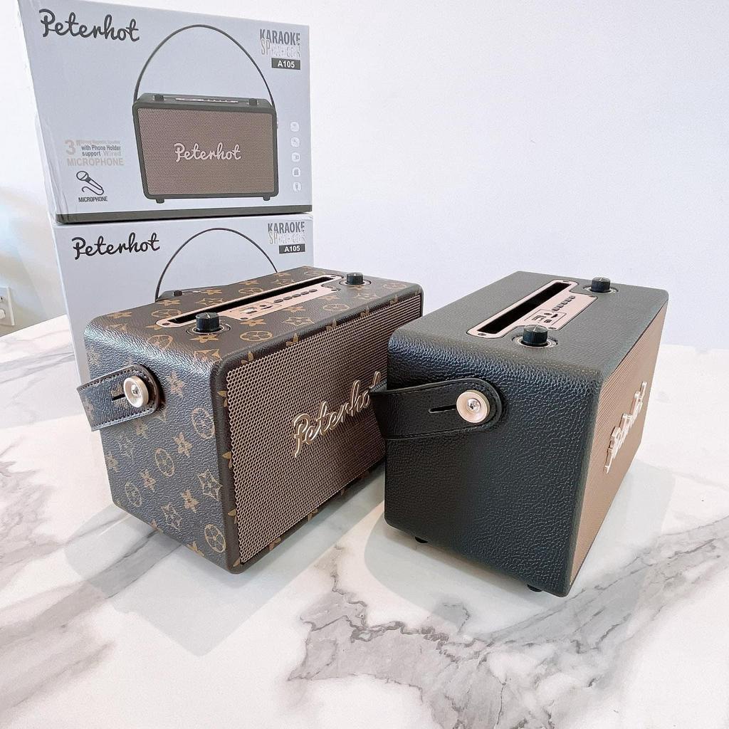 Loa Bluetooth Peterhot A105 Thiết Kế Siêu Đẹp, Bass Căng, Âm Thanh Cực Đỉnh, Có Quai Xách Cầm Tay Tiện Lợi - BH 12 Tháng