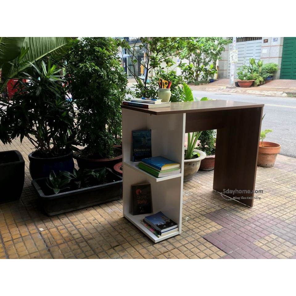 [HÀNG CÓ SẴN] Bàn Học-Bàn Làm Việc Đa Năng Kèm Giá Sách BLV01 - 5dayhome | BigBuy360 - bigbuy360.vn