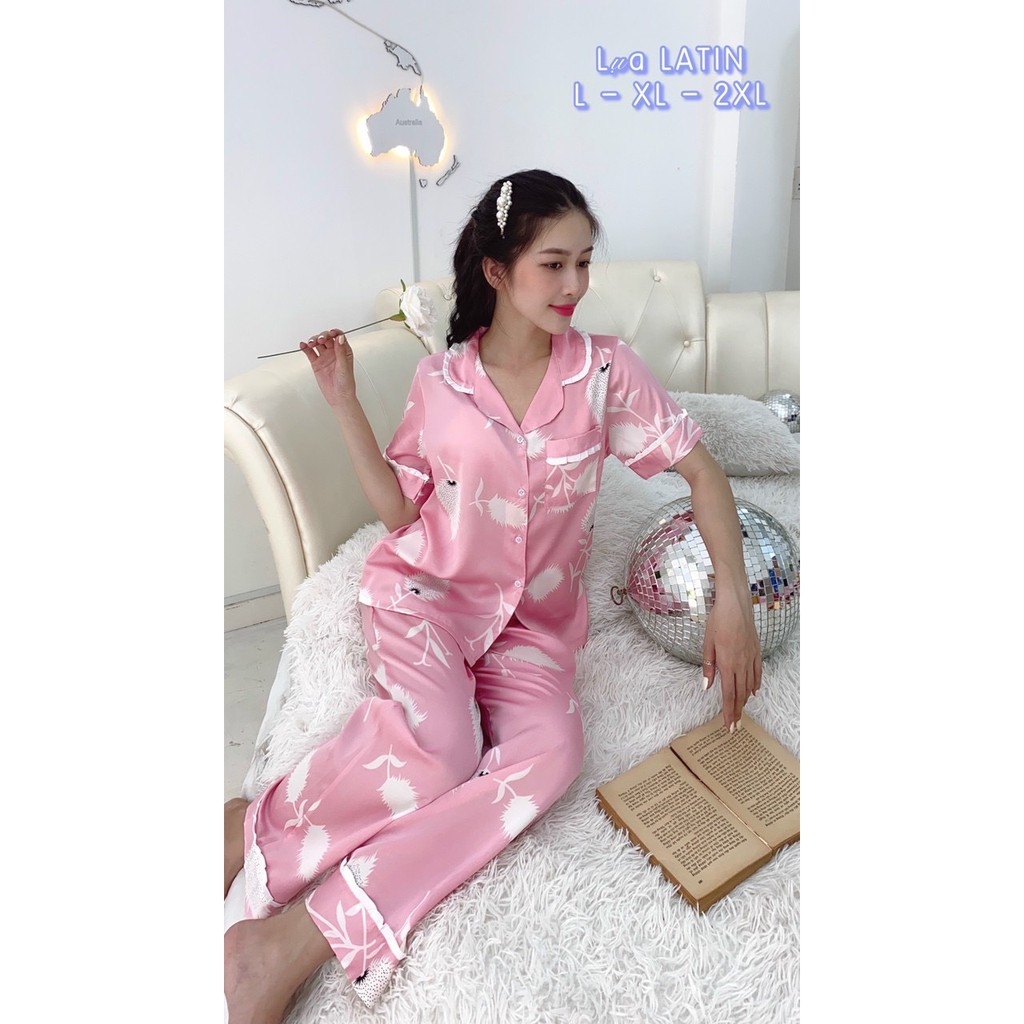 (Lụa LATIN) Đồ ngủ thiết kế Pijama