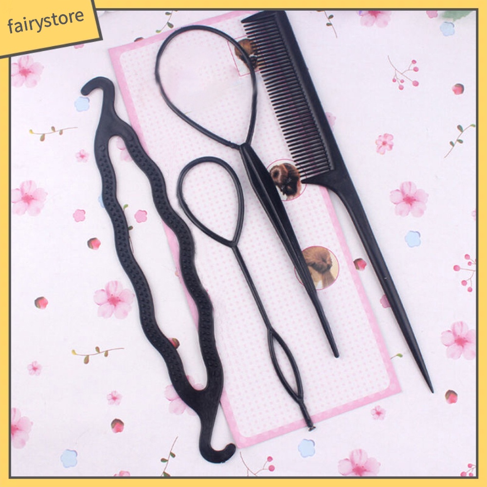 Bộ dụng cụ 4 món tạo kiểu tóc tiện lợi