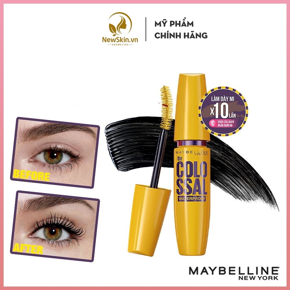 Mascara Maybelline làm dày mi gấp 10 lần The Colossal WaterProof