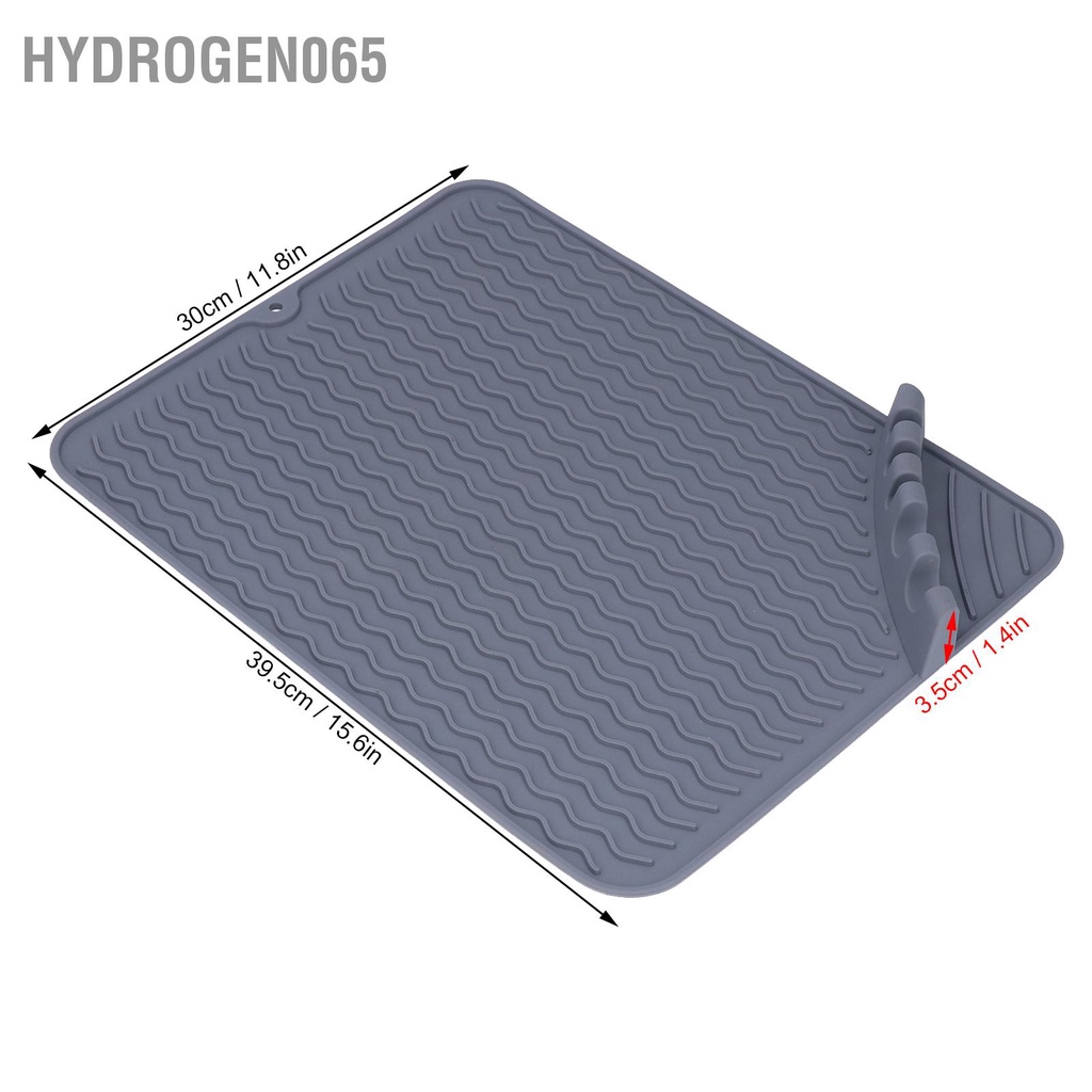 Thảm Silicone Phơi Khô Chén Đĩa Chịu Nhiệt Độ Cao 230°Miếng Lót Úp Chén Đĩa Màu Xám C