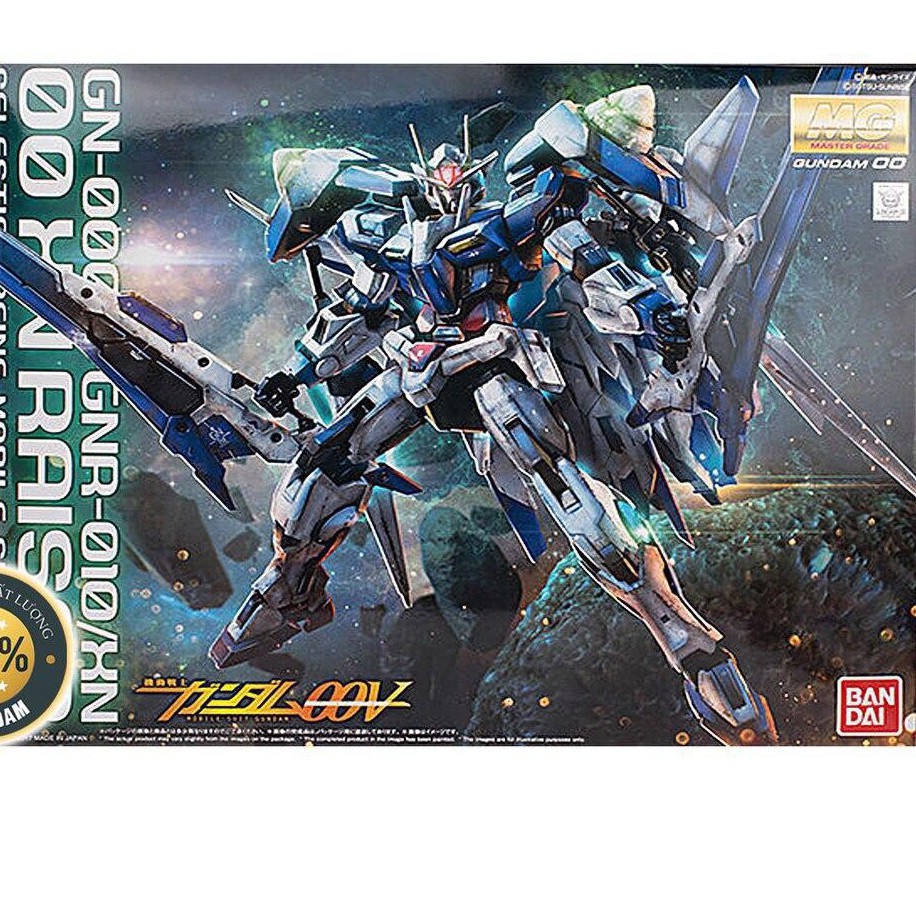 [Freeship - Hàng co sẵn] Mô Hình Gundam MG GN-0000 + GNR-010/XN 00 XN Raiser Tỉ Lệ 1/100 Bandai