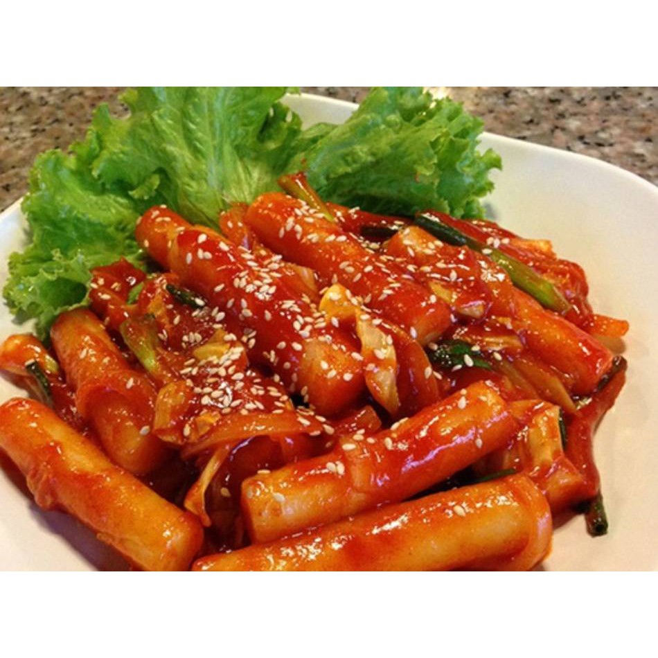 Bánh gạo hàn quốc tokbokki nguyên thanh gói 500g