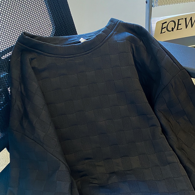 ZHELIHANGFEI Áo Thun Ngắn Tay Dáng Rộng Họa Tiết Ca Rô Xinh Xắn Dễ Phối Đồ