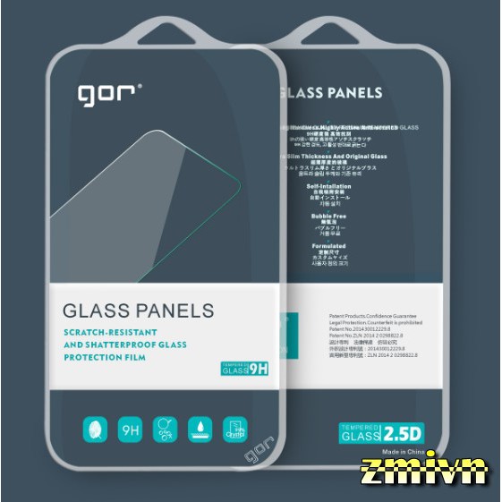 Cường Lực  Gor Iphone 6-7-8 / 6p - 7p - 8p / X / XR / Xs max / 11 / 11 pro / 11 pro max Chính Hãng Gor ( Bộ 2 miếng )