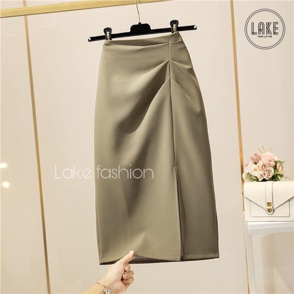 Chân váy dài, chân váy chữ a xẻ tà Lake fashion | BigBuy360 - bigbuy360.vn