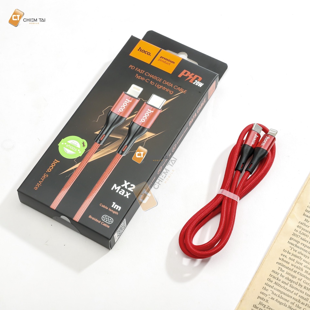Cáp sạc nhanh PD 20W Type-C to Lighning Hoco X2 Max 1m