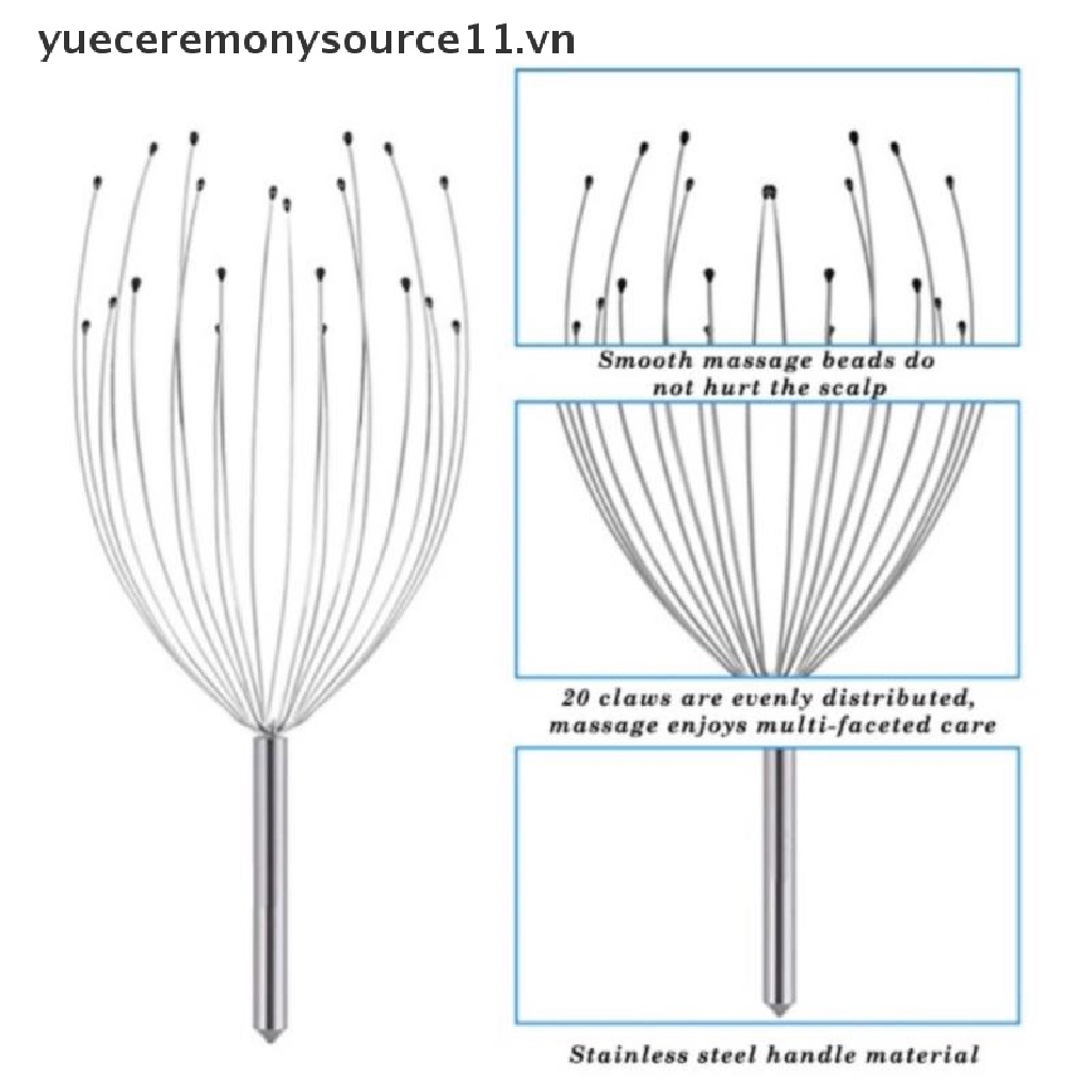 Dụng Cụ Mát Xa Da Đầu 20 Móng Dùng Massage Thư Giãn Sâu