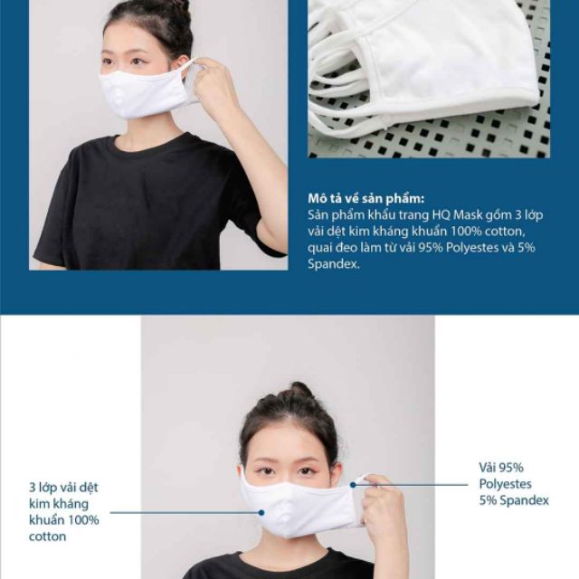 khẩu trang vải 3 lớp dệt kim Hoàng Quân | BigBuy360 - bigbuy360.vn