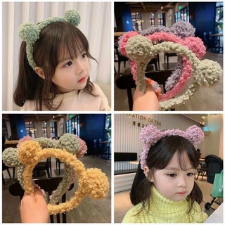 Cài tóc tai gấu xù tròn