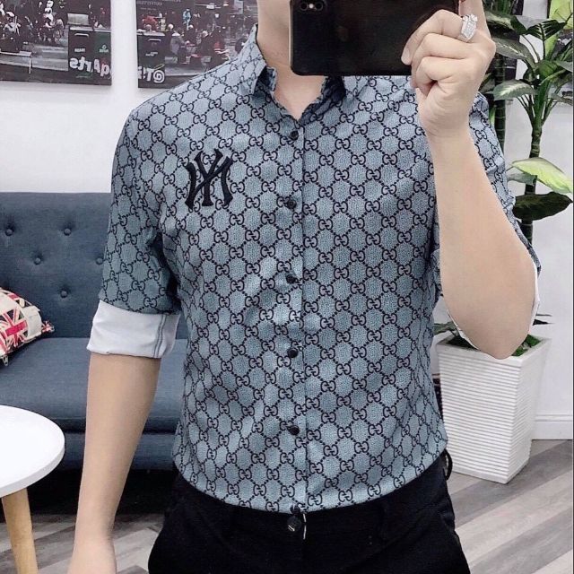 ÁO SƠ MI NAM TAY DÀI HỌA TIẾT Ô VUÔNG NHỎ