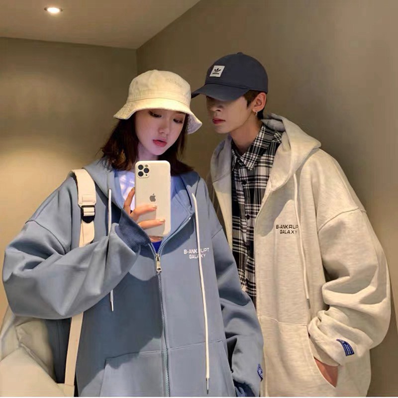 ÁO HOODIE NAM NƯ CẶP ĐÔI THỜI TRANG THU ĐÔNG PHONG CÁCH HÀN QUỐC