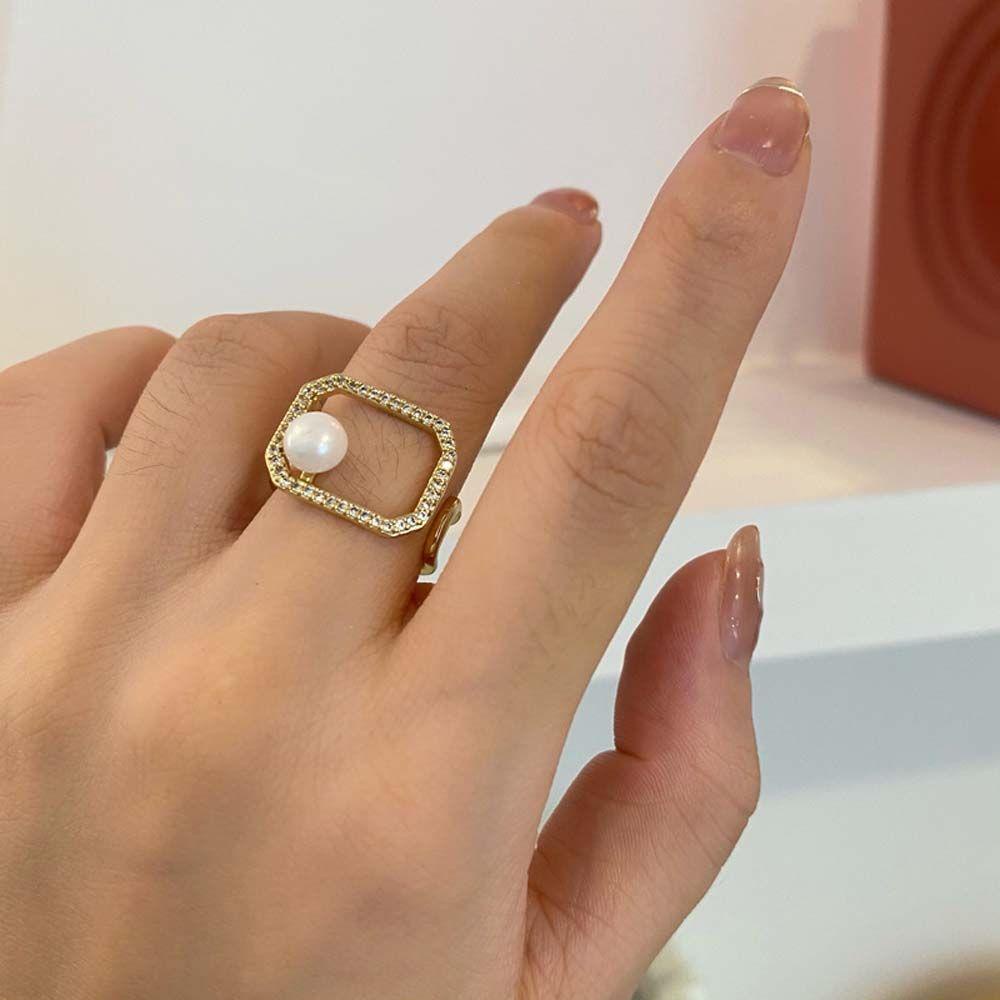 Nhẫn Kim Loại Mặt Vuông Sang Trọng VANES1