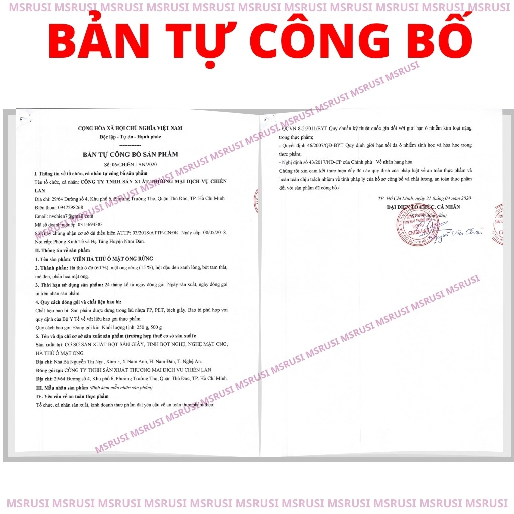 Tri rụng tóc -  Hà thủ ô mật ong rừng nguyên chất MSRUSI ngăn rụng tóc giúp bổ máu đen tóc nhanh hơn dau goi den toc