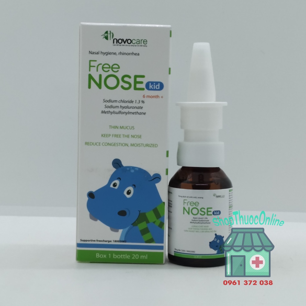 Dung dịch xịt mũi xoang FREE NOSE kid lọ 20ml