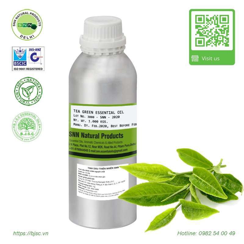 Tinh dầu Trà xanh nguyên chất chính hãng nhập khẩu Ấn Độ