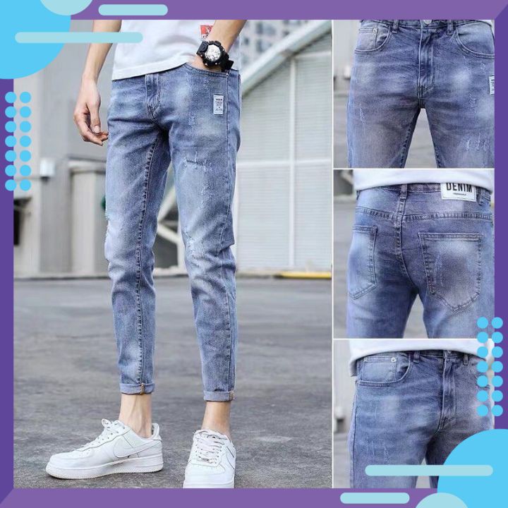 Quần Jean Nam Chất Co Giãn, Không Bai Màu, Dáng Ôm Body, Hit Hót Thời Trang Phong Cách tp_shop_ 87 ms1014