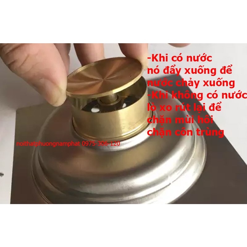 [CHỐNG CÔN TRÙNG] Hố Ga Phễu Thoát Sàn chống mùi hôi inox 304 HỐ GA LÒ XO dày nguyên khối HẠN CHẾ TRÀO NGƯỢC NƯỚC