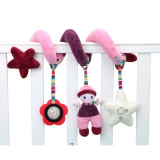 Newborn Doll Bed Around Infant Music Rattle Crib Hanging Plush Puzzles Pacify Toys