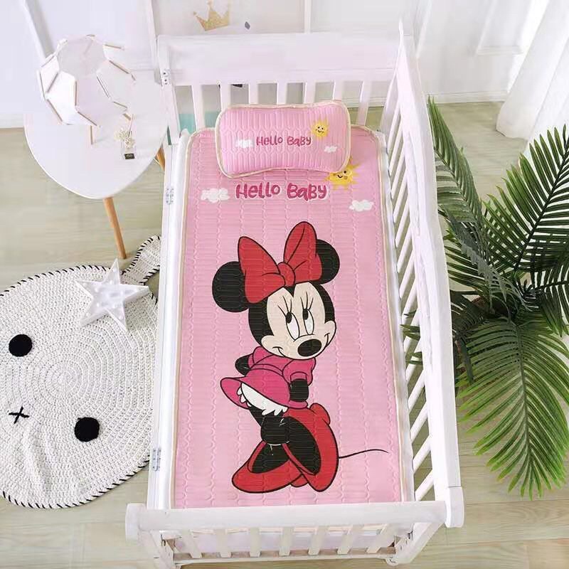 Chiếu Điều Hoà Cao Su Non Tặng Kèm Vỏ Gối Cho Bé In Hình 5D Chiếu Điều Hoà