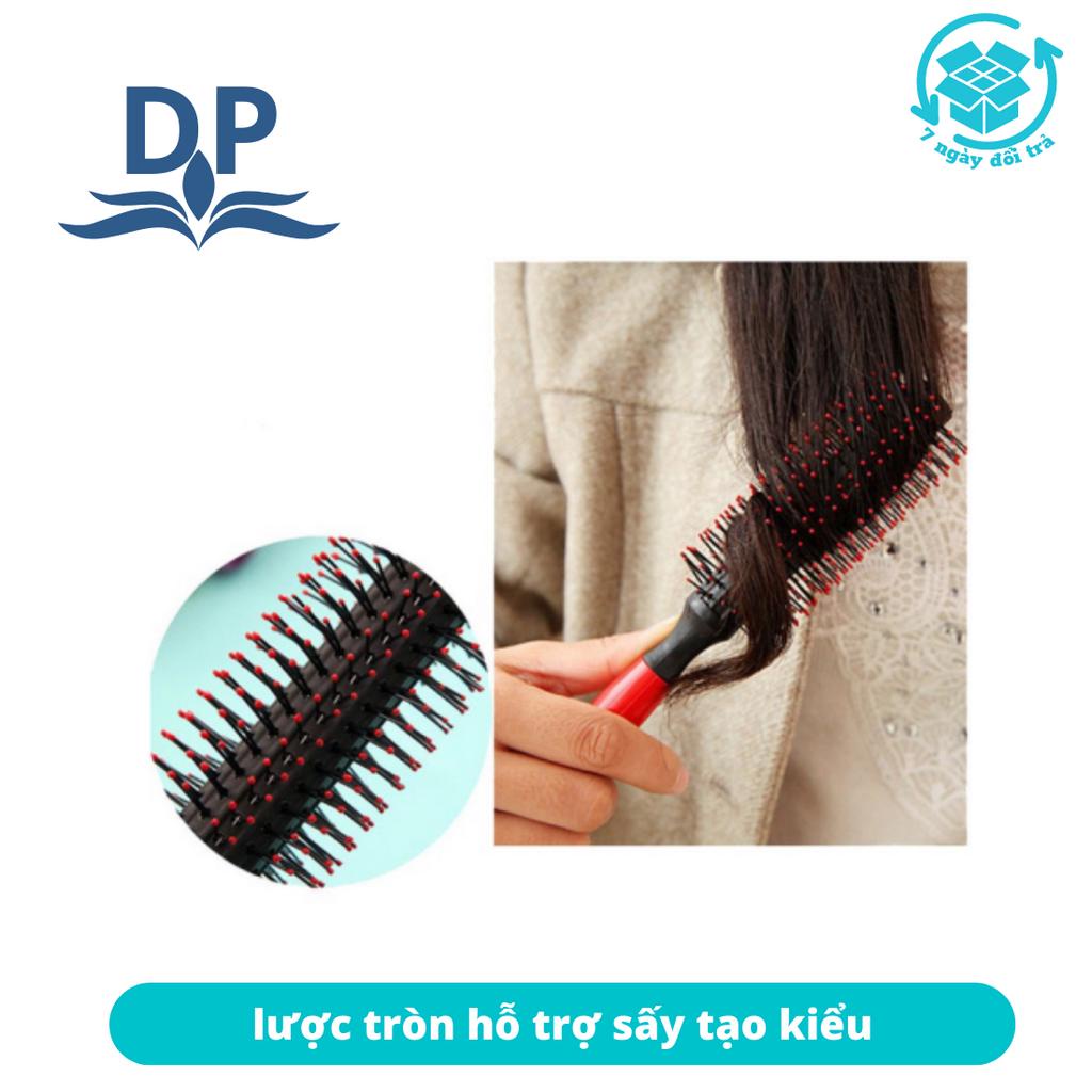 Lược tròn chải tóc xoăn-tạo phồng hỗ trợ sấy tạo kiểu cực dễ dàng
