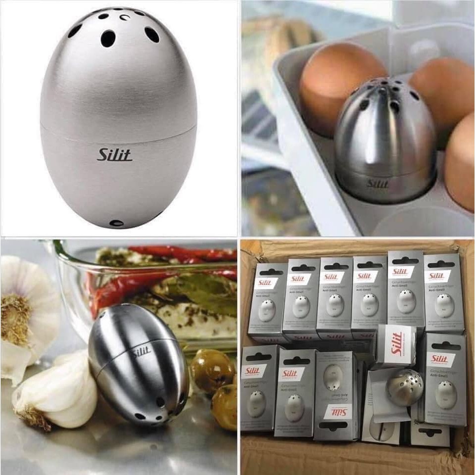 Trứng khử mùi tủ lạnh Silit - tỏa ion làm sạch không khí trong tủ kín [nhập Đức chính hãng]