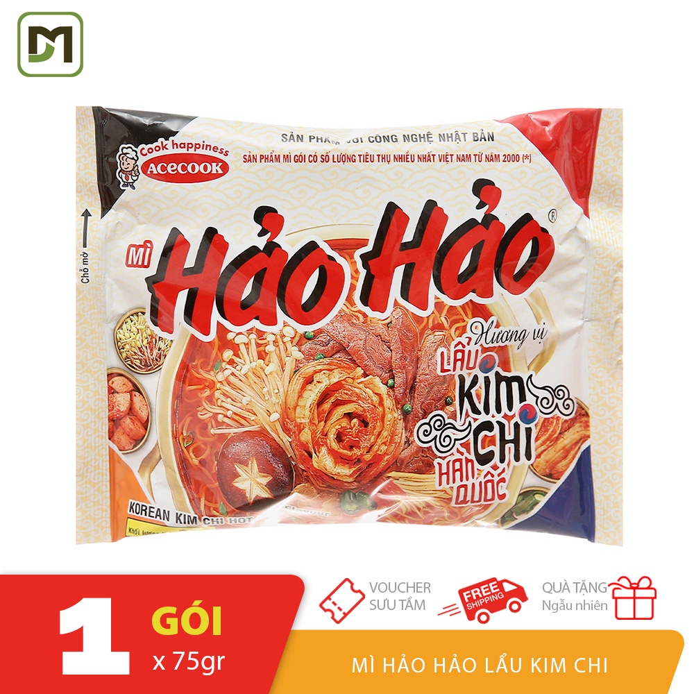 Bán lẻ mì hảo hảo hương vị lẩu kim chi Hàn Quốc 75g