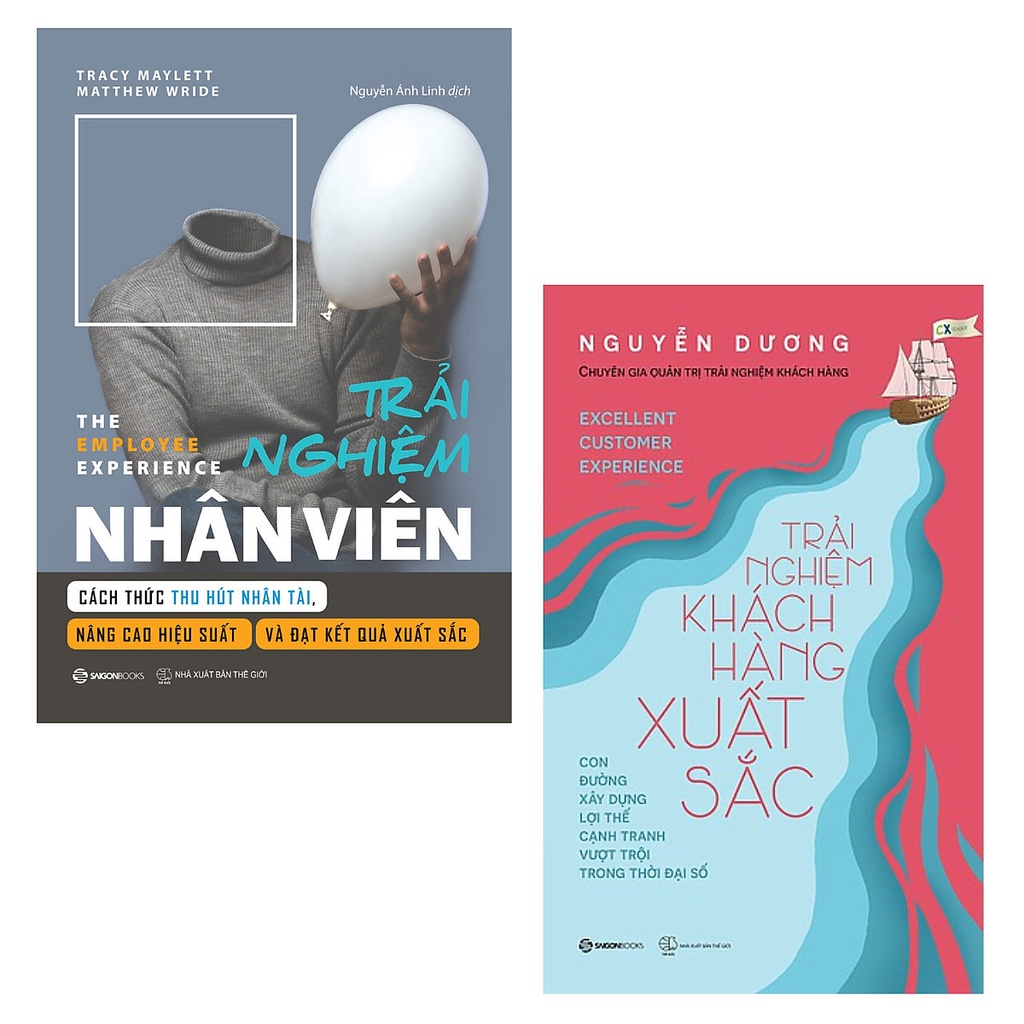 Sách Combo 2 Cuốn: Trải nghiệm nhân viên + Trải nghiệm khách hàng xuất sắc