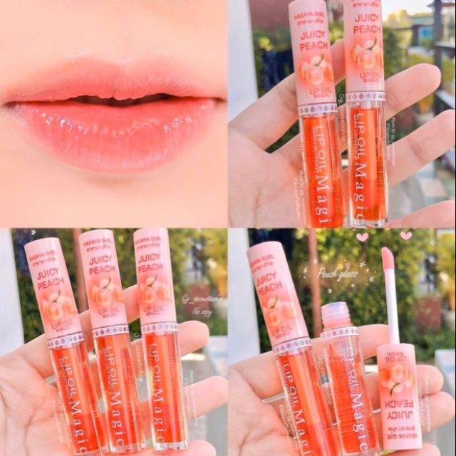 Son dưỡng môi quả đào Juici Peach Lip Oil Magic Hasayal Girl