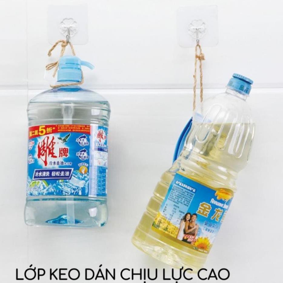 Móc dán tường móc treo đồ siêu dính chịu lực siêu chắc siêu bền trong suốt 3 lớp 3D đa năng tiện dụng Inox Zozon