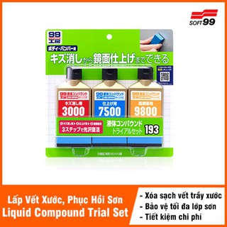 Bộ Hợp Chất Lấp Vết Xước, Phục Hồi Sơn Liquid Compound Trial Set B-193 SOFT99 | JAPAN